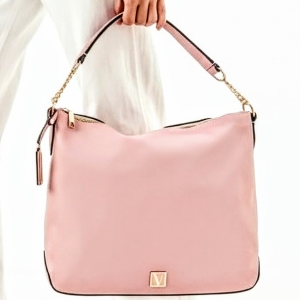 Nwt luxury VS dusty pink gold tone chain recycled vegan bag limited ed